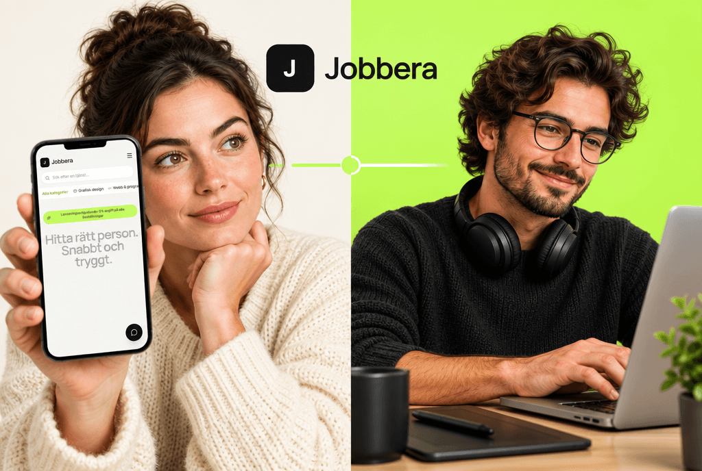 Kund söker och frilansare levererar via Jobbera